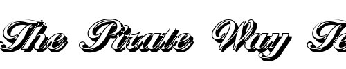 Font : NicholasBeckerShadow-ExBold-Regular Custom Text : The Pirate Way Test your own text here Click to download or to view this font on a tshirt that can be custom printed in Bali