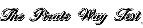 Font : NicholasBeckerShadow-Light-Regular Custom Text : The Pirate Way Test your own text here Click to download or to view this font on a tshirt that can be custom printed in Bali