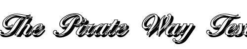 Font : NicholasBeckerShadow-Medium-Regular Custom Text : The Pirate Way Test your own text here Click to download or to view this font on a tshirt that can be custom printed in Bali