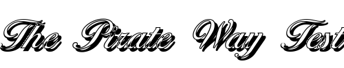 Font : NicholasBeckerShadow-Regular Custom Text : The Pirate Way Test your own text here Click to download or to view this font on a tshirt that can be custom printed in Bali