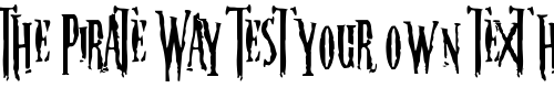 Font : Nightmare-5 Custom Text : The Pirate Way Test your own text here Click to download or to view this font on a tshirt that can be custom printed in Bali