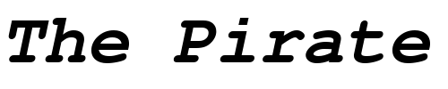 Font : NimbusMonLTU-Bold-Italic Custom Text : The Pirate Way Test your own text here Click to download or to view this font on a tshirt that can be custom printed in Bali
