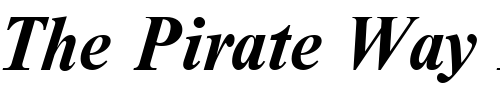 Font : NimbusRomDCY-Bold-Italic Custom Text : The Pirate Way Test your own text here Click to download or to view this font on a tshirt that can be custom printed in Bali