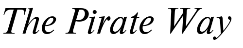 Font : NimbusRomDCY-Italic Custom Text : The Pirate Way Test your own text here Click to download or to view this font on a tshirt that can be custom printed in Bali