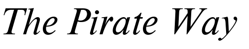 Font : NimbusRomDUN-Italic Custom Text : The Pirate Way Test your own text here Click to download or to view this font on a tshirt that can be custom printed in Bali