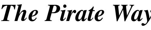 Font : NimbusRomNo9L-Bold-Italic Custom Text : The Pirate Way Test your own text here Click to download or to view this font on a tshirt that can be custom printed in Bali