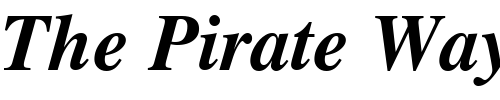 Font : NimbusRomNo9LUN-Bold-Italic Custom Text : The Pirate Way Test your own text here Click to download or to view this font on a tshirt that can be custom printed in Bali