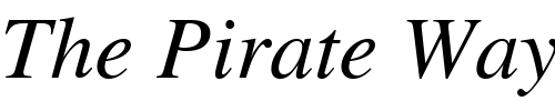 Font : NimbusRomNo9LUN-Italic Custom Text : The Pirate Way Test your own text here Click to download or to view this font on a tshirt that can be custom printed in Bali
