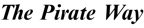 Font : NimbusRomNo9T-Bold-Italic Custom Text : The Pirate Way Test your own text here Click to download or to view this font on a tshirt that can be custom printed in Bali