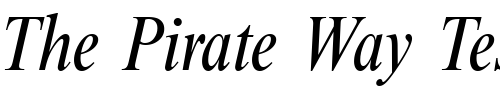 Font : NimbusRomNo9TCon-Italic Custom Text : The Pirate Way Test your own text here Click to download or to view this font on a tshirt that can be custom printed in Bali