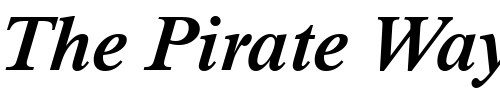 Font : NimbusRomNo9TMed-Italic Custom Text : The Pirate Way Test your own text here Click to download or to view this font on a tshirt that can be custom printed in Bali