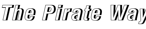 Font : NimbusSanDBolConItaRe1 Custom Text : The Pirate Way Test your own text here Click to download or to view this font on a tshirt that can be custom printed in Bali