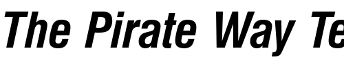 Font : NimbusSanDEECon-Bold-Italic Custom Text : The Pirate Way Test your own text here Click to download or to view this font on a tshirt that can be custom printed in Bali