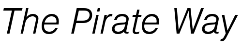 Font : NimbusSanDEELig-Italic Custom Text : The Pirate Way Test your own text here Click to download or to view this font on a tshirt that can be custom printed in Bali