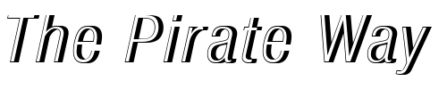 Font : NimbusSanDLigConItaRe1 Custom Text : The Pirate Way Test your own text here Click to download or to view this font on a tshirt that can be custom printed in Bali