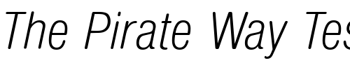 Font : NimbusSanDLigConItaRo1 Custom Text : The Pirate Way Test your own text here Click to download or to view this font on a tshirt that can be custom printed in Bali