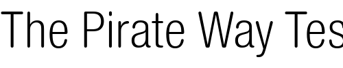 Font : NimbusSanDLigConRo1 Custom Text : The Pirate Way Test your own text here Click to download or to view this font on a tshirt that can be custom printed in Bali