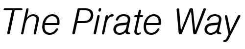 Font : NimbusSanDLigItaRo1 Custom Text : The Pirate Way Test your own text here Click to download or to view this font on a tshirt that can be custom printed in Bali
