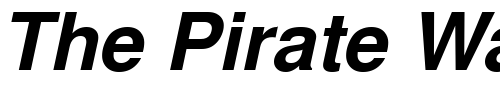 Font : NimbusSanLTU-Bold-Italic Custom Text : The Pirate Way Test your own text here Click to download or to view this font on a tshirt that can be custom printed in Bali