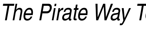 Font : NimbusSanLTUCon-Italic Custom Text : The Pirate Way Test your own text here Click to download or to view this font on a tshirt that can be custom printed in Bali