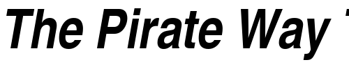 Font : NimbusSanLUNCon-Bold-Italic Custom Text : The Pirate Way Test your own text here Click to download or to view this font on a tshirt that can be custom printed in Bali