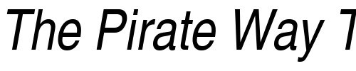 Font : NimbusSanLUNCon-Italic Custom Text : The Pirate Way Test your own text here Click to download or to view this font on a tshirt that can be custom printed in Bali