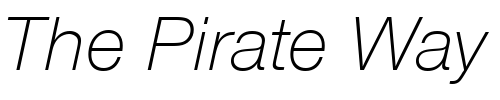 Font : NimbusSanNovTLig-Italic Custom Text : The Pirate Way Test your own text here Click to download or to view this font on a tshirt that can be custom printed in Bali