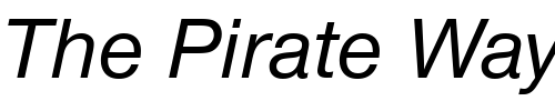 Font : NimbusSanNovTMed-Italic Custom Text : The Pirate Way Test your own text here Click to download or to view this font on a tshirt that can be custom printed in Bali