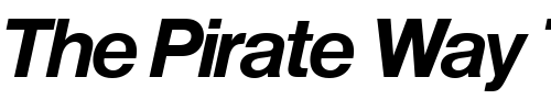 Font : NimbusSanP-Bold-Italic Custom Text : The Pirate Way Test your own text here Click to download or to view this font on a tshirt that can be custom printed in Bali
