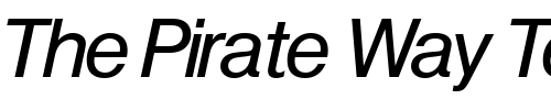 Font : NimbusSanP-Italic Custom Text : The Pirate Way Test your own text here Click to download or to view this font on a tshirt that can be custom printed in Bali