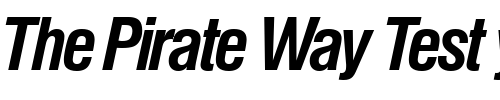 Font : NimbusSanPCon-Bold-Italic Custom Text : The Pirate Way Test your own text here Click to download or to view this font on a tshirt that can be custom printed in Bali