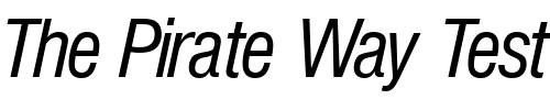 Font : NimbusSanPCon-Italic Custom Text : The Pirate Way Test your own text here Click to download or to view this font on a tshirt that can be custom printed in Bali