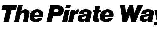 Font : NimbusSanPEEBla-Italic Custom Text : The Pirate Way Test your own text here Click to download or to view this font on a tshirt that can be custom printed in Bali