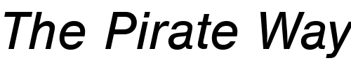 Font : NimbusSanT-Italic Custom Text : The Pirate Way Test your own text here Click to download or to view this font on a tshirt that can be custom printed in Bali