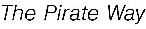 Font : NimbusSanTLig-Italic Custom Text : The Pirate Way Test your own text here Click to download or to view this font on a tshirt that can be custom printed in Bali