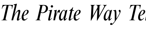 Font : Nimbus_Roman_Becker_No9TCon_Italic Custom Text : The Pirate Way Test your own text here Click to download or to view this font on a tshirt that can be custom printed in Bali