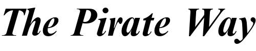 Font : Nimbus_Roman_Becker_No9T_Bold_Italic Custom Text : The Pirate Way Test your own text here Click to download or to view this font on a tshirt that can be custom printed in Bali