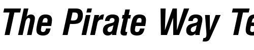Font : Nimbus_Sans_Becker_DCon_Bold_Italic Custom Text : The Pirate Way Test your own text here Click to download or to view this font on a tshirt that can be custom printed in Bali