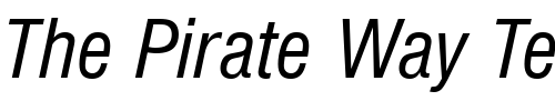 Font : Nimbus_Sans_Becker_DCon_Italic Custom Text : The Pirate Way Test your own text here Click to download or to view this font on a tshirt that can be custom printed in Bali