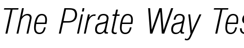 Font : Nimbus_Sans_Becker_DLigCon_Italic Custom Text : The Pirate Way Test your own text here Click to download or to view this font on a tshirt that can be custom printed in Bali