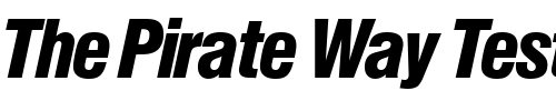 Font : Nimbus_Sans_Becker_PBlaCon_Italic Custom Text : The Pirate Way Test your own text here Click to download or to view this font on a tshirt that can be custom printed in Bali