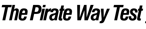 Font : Nimbus_Sans_Becker_PCon_Bold_Italic Custom Text : The Pirate Way Test your own text here Click to download or to view this font on a tshirt that can be custom printed in Bali