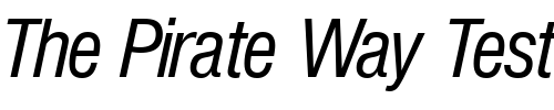 Font : Nimbus_Sans_Becker_PCon_Italic Custom Text : The Pirate Way Test your own text here Click to download or to view this font on a tshirt that can be custom printed in Bali