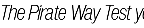 Font : Nimbus_Sans_Becker_PLigCon_Italic Custom Text : The Pirate Way Test your own text here Click to download or to view this font on a tshirt that can be custom printed in Bali