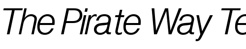 Font : Nimbus_Sans_Becker_PLig_Italic Custom Text : The Pirate Way Test your own text here Click to download or to view this font on a tshirt that can be custom printed in Bali