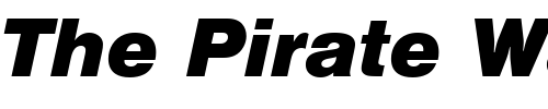 Font : Nimbus_Sans_Becker_TBla_Italic Custom Text : The Pirate Way Test your own text here Click to download or to view this font on a tshirt that can be custom printed in Bali