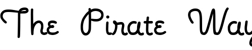 Font : NoodleScript2 Custom Text : The Pirate Way Test your own text here Click to download or to view this font on a tshirt that can be custom printed in Bali