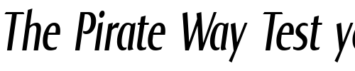 Font : Norma-Compr-Italic Custom Text : The Pirate Way Test your own text here Click to download or to view this font on a tshirt that can be custom printed in Bali