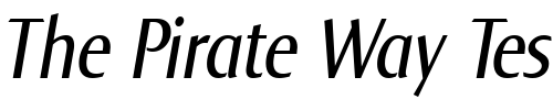 Font : Norma-Cond-Italic Custom Text : The Pirate Way Test your own text here Click to download or to view this font on a tshirt that can be custom printed in Bali
