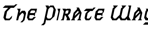 Font : Norman-Condensed-Bold-Italic Custom Text : The Pirate Way Test your own text here Click to download or to view this font on a tshirt that can be custom printed in Bali